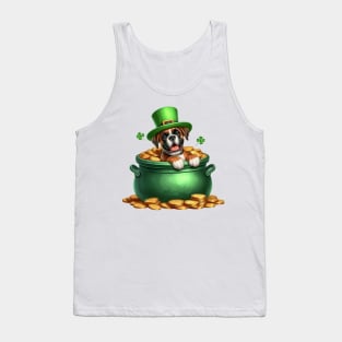 St Patricks Day Boxer Dog Tank Top